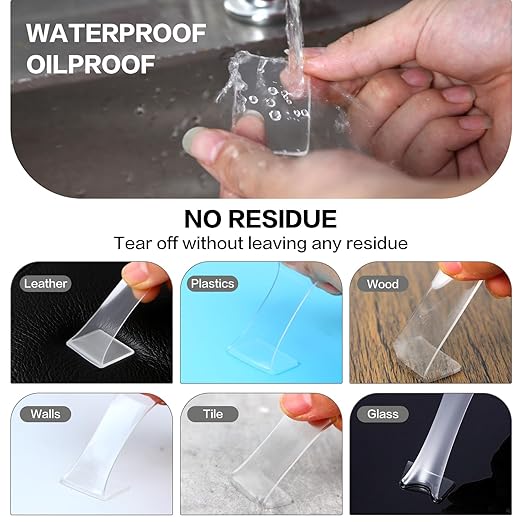 48PCS Nano Double Sided Adhesive Pads, Waterproof No Damage Removable Heavy - Image 4