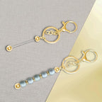 6Pcs Beadable Keychain Bars Blanks Bead Keychain Bar Metal Beaded Keychains - Image 5