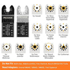 PECHAM 24PCS Universal Wood Metal Oscillating Multitool Quick Release Saw - Image 4