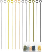 FIVEIZERO 900 PCS Eye Pins for Jewelry Making & Beading, Metal Loop Pin by FIVEIZERO