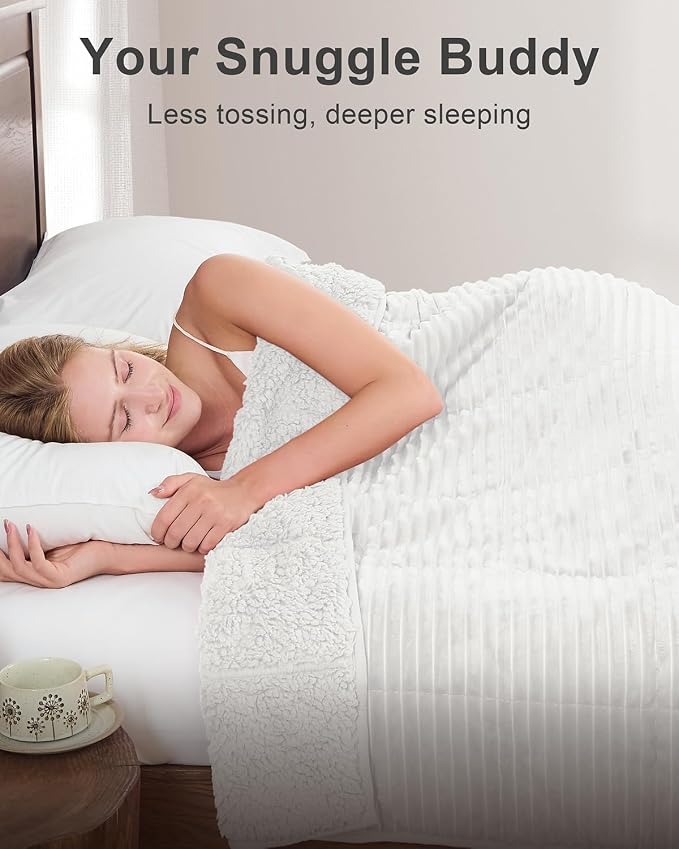 Sherpa Fleece Weighted Blanket - Image 3