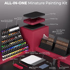 Nicpro All-In-One Miniature Painting Kit, 72 Colors Model Paint Set - Image 2