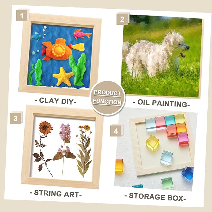 Kathfly 48 Pcs 6 x 6" Wood Panel Boards, Unfinished Wood Canvas Panels - Image 6