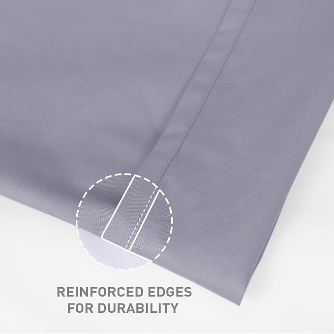Full Size Flat Sheet 2 Pack, 100% Cotton Percale Flat Bed Sheet, Breathable & - Image 3