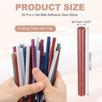 PATIKIL Hot Glue Sticks for Glue Gun, Dark Red - Image 2
