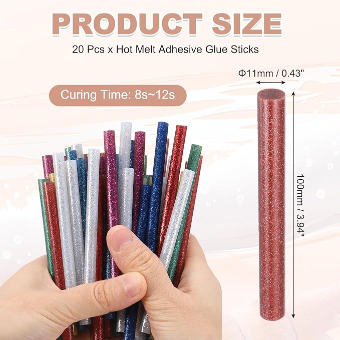 PATIKIL Hot Glue Sticks for Glue Gun, Dark Red - Image 2