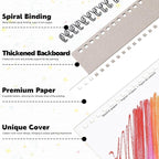 4 Pack Sketch Book, 9 x 12 Inch Sketchbook, 68lb/100gsm Spiral Bound Sketch Pad - Image 3