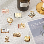50 Pieces Retro Reading Transparent Stickers - Image 5