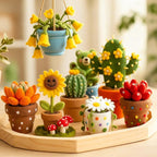 Needle Felting Kit for Beginners, 28 Colors Wool Roving DIY Succulent Plants - Image 6