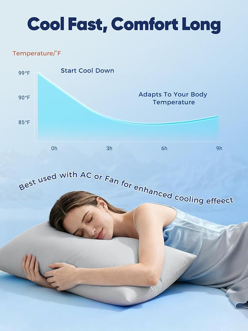 Avolare Cooling Pillow Cases Queen Size Set of 2, Arc-Chill 3.0 Cool Pillowcases - Image 2