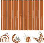 HTVSTD Chocolate Brown Boho HTV Heat Transfer Vinyl 8pcs 12×10in | Vivid Color by CraftingEveryday