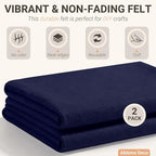 Navy Blue Felt Fabric Sheets 18" x 18" 1.6mm Soft Craft Felt | Soft Precut Felt - Image 3