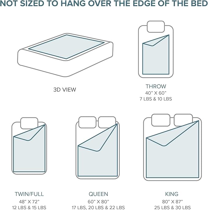 Bare Home Weighted Blanket King Size 25lb - Image 4
