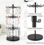 Mkono Bracelet Holder Gold Metal Rotating Bracelet Display Stand 3 Tier Jewelry - Image 5