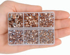 4000Pcs Mixed Size Hot Fix Round Crystals Gems Glass Stones Hotfix Flat Back - Image 6