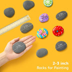 Simetufy 45 Pcs Painting Rocks Bulk, Flat Smooth Rocks - Image 3
