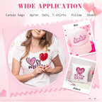 HTVSTD Valentines Pink Red HTV Heat Transfer Vinyl 16pcs 12×10in | Pink Red - Image 6