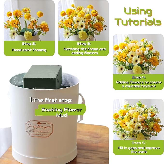 6 Pcs Floral Foam Blocks 5.5x3.1x1.7in Florist Foam - Image 3