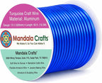 Mandala Crafts 13 Gauge True Blue Anodized Aluminum Craft Wire, 60 FT | Colored by MandalaCrafts