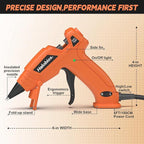 Hot Glue Gun Dual Temp with 32 Glue Sticks, Quick Preheat Hot Glue Gun - Image 5
