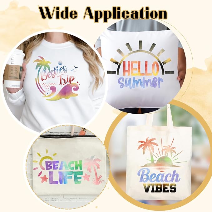 Tintnut Watercolor Gradient Heat Transfer Vinyl, stretch washable, suitable - Image 5