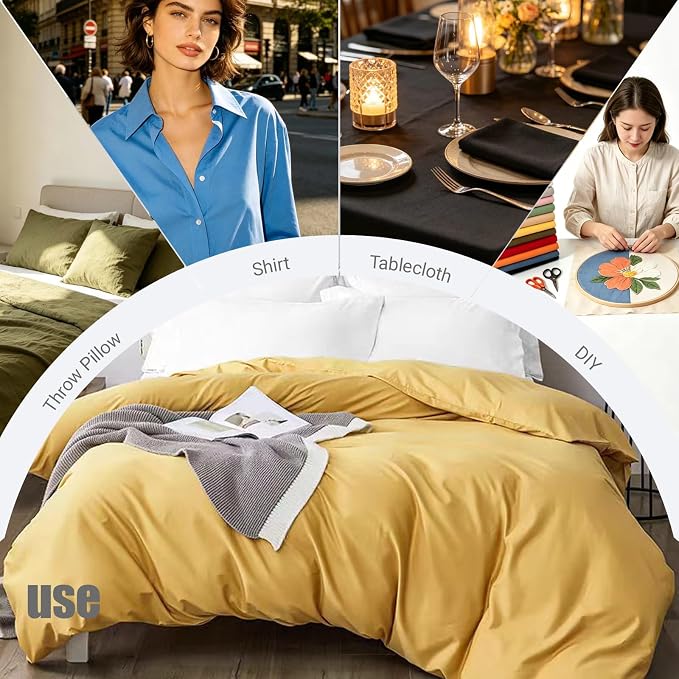 100% Combed Cotton Fabric by The Yard, 66 inches Wide, Premium Soft Breathable - Image 4
