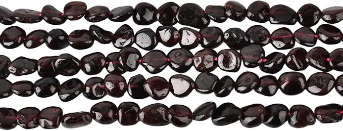 HAAMIIQII Natural Red Garnet Pebble Stone 5-8mm Small Irregular Freeform - Image 4