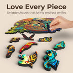 CRAFTHUB Animal Wooden Puzzles for Adults – A3 Peacock Yin Yang - Image 3