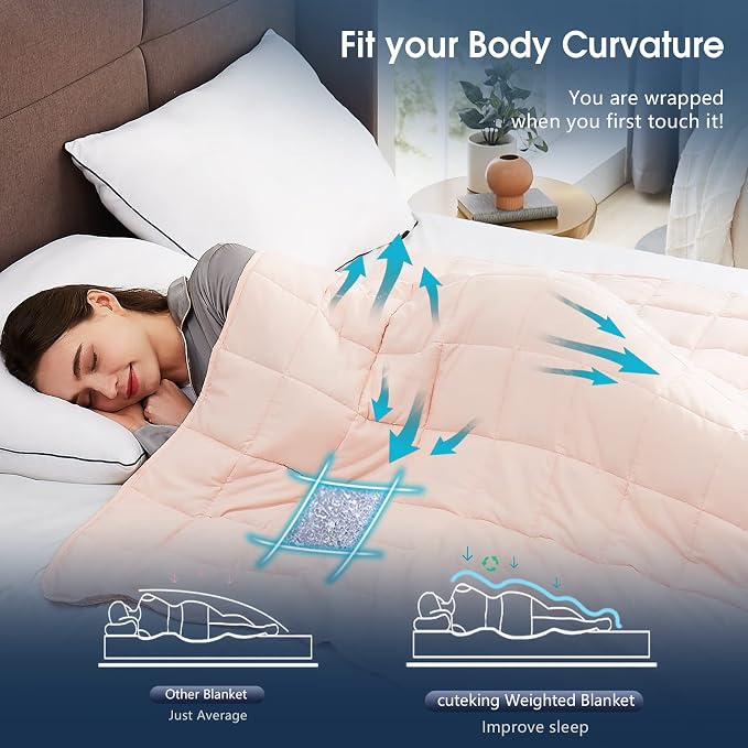 CuteKing Weighted Blanket for Adults Heavy Blanket for 110-130lbs, Weighted - Image 5