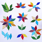 LITMIND 120 Pieces Assorted Colors Transparent Mosaic Glass Petals & Leaves - Image 3