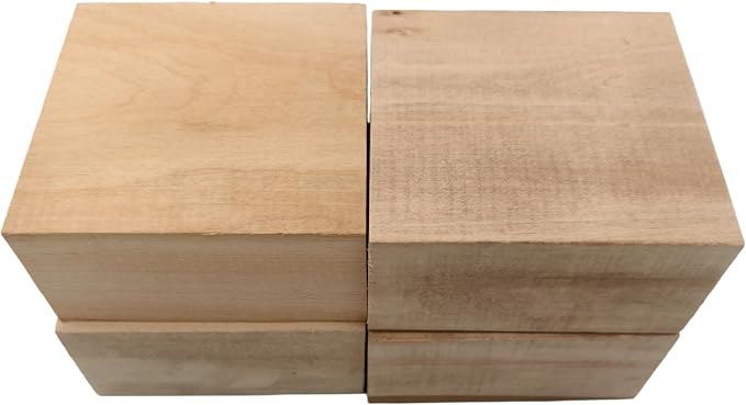 4PCS Basswood Carving Blocks, Whittling Wood Carving Kit, Unfinished Wooden - Image 3