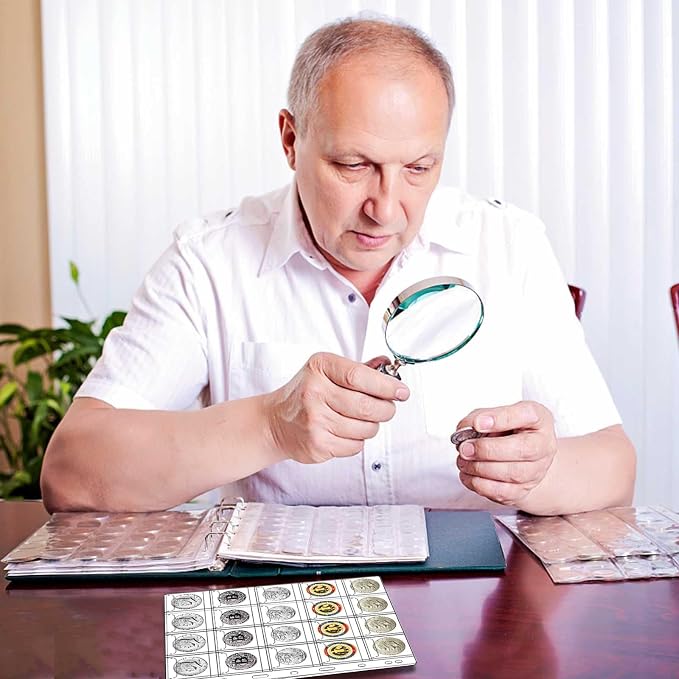10 Sheets Coin Collection Supplies Pages, Coins Collecting Pocket Page - Image 7