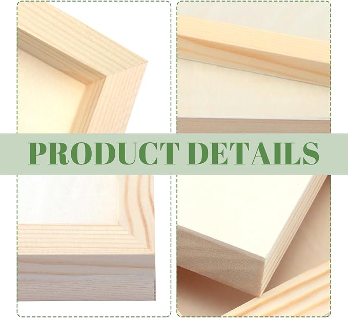 FSWCCK 2 Pack 14 x 14 inch Wood Panel Boards, Unfinished Wood Canvas Panels - Image 3