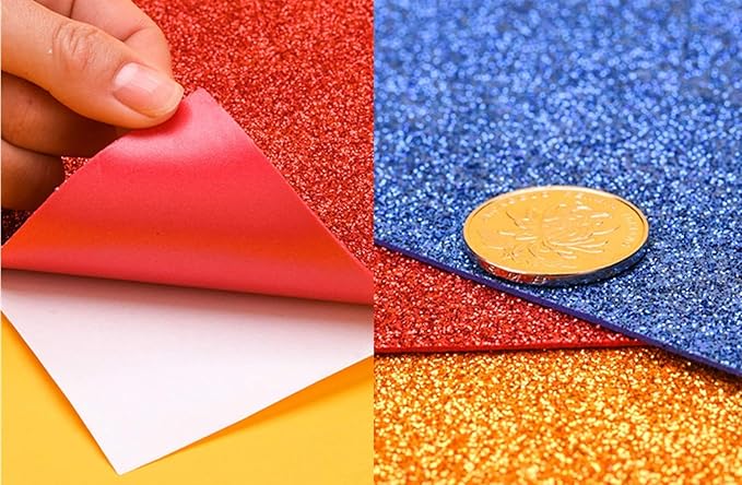 Glitter Paper for Graduation Cap, Sparkly Foam Sheets Father's Day Decor - Image 3