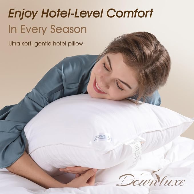 downluxe King Size Pillows Set of 4 – Premium Down Alternative Bed Pillows - Image 2