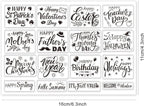 INFUNLY 16pcs Word Clear Stamps - Image 2
