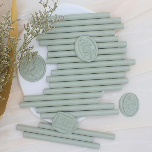 Sage Green Wax Seal Sticks 26pcs, Andotopee Glue Gun Wax Seal Sticks - Image 6
