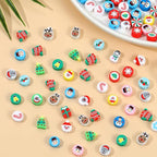 100 Pcs Polymer Clay Christmas Beads - Image 3