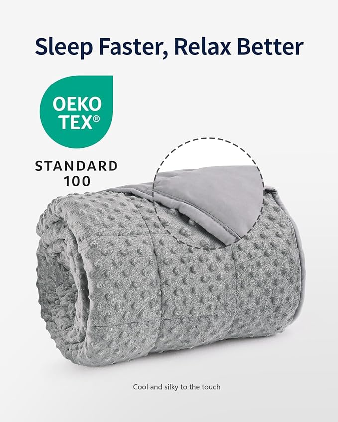 Mr. Sandman Weighted Blanket for Adults, Minky Dots Heavy Blanket for Woman - Image 5