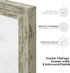 puthiac 4x6 Rustic Farmhouse Picture Frame, Taupe Grey, 1 Pack | Distressed MDF - Image 3