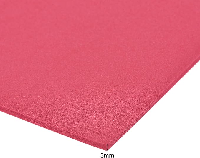 uxcell Red EVA Foam Sheets 10 x 10 Inch 3mm Thickness - Image 3