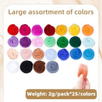 Flylin Needle Felting Wool, 10 Colors Wool Roving Yarn - Image 2