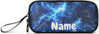 Custom Blue Electric Lightning Pencil Case Box Boys Girls Personalized Name - Image 6