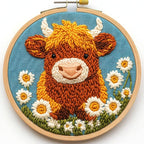 DIY Punch Needle Kits Highland Cow by Unknown