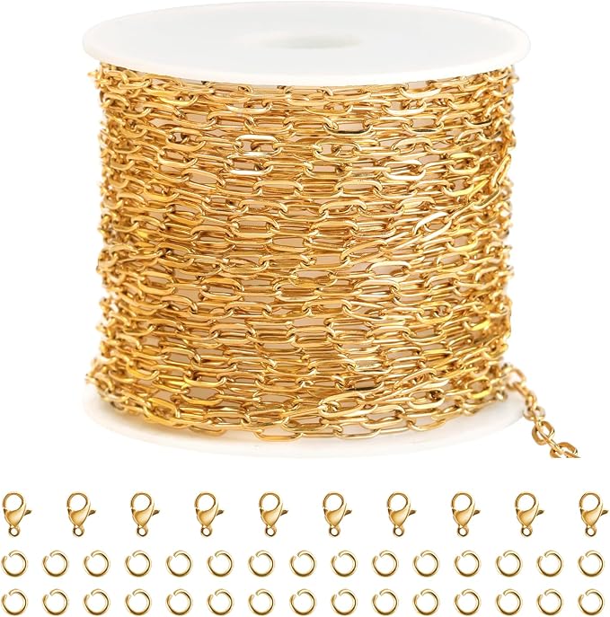 SMYHTGLIF 5 Meters Stainless Steel Paper Clip Chain by SMYHTGLIF