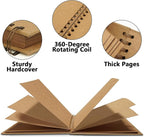 Vienrose DIY Scrapbook Album 8x8 Inch Hardcover Kraft Paper Scrap Book Photo - Image 3