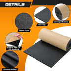NATGAI Sponge Neoprene with Adhesive Foam Rubber Sheet 1/2” Thick X 16” Wide X - Image 3