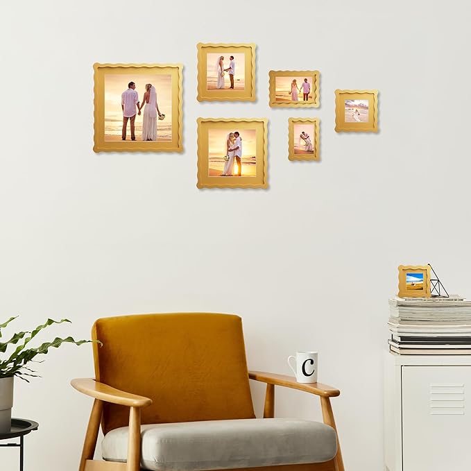 8X8 Wavy Picture Frame With Mat - Image 5