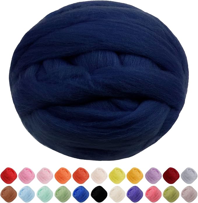 JeogYong Needle Felting Wool, 3.53oz Wool Roving Chunky Wool Yarn, Wet Felting by JeogYong