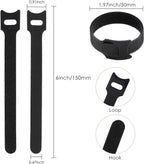 MVYC 120PCS 6 Inch Cable Ties Reusable Multi-Purpose Wire Ties Cord Organizer - Image 2